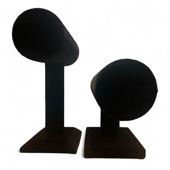 Black Velvet T-Bar Bracelet Jewelry Display Stand Set of 2 - Picture 3 of 15